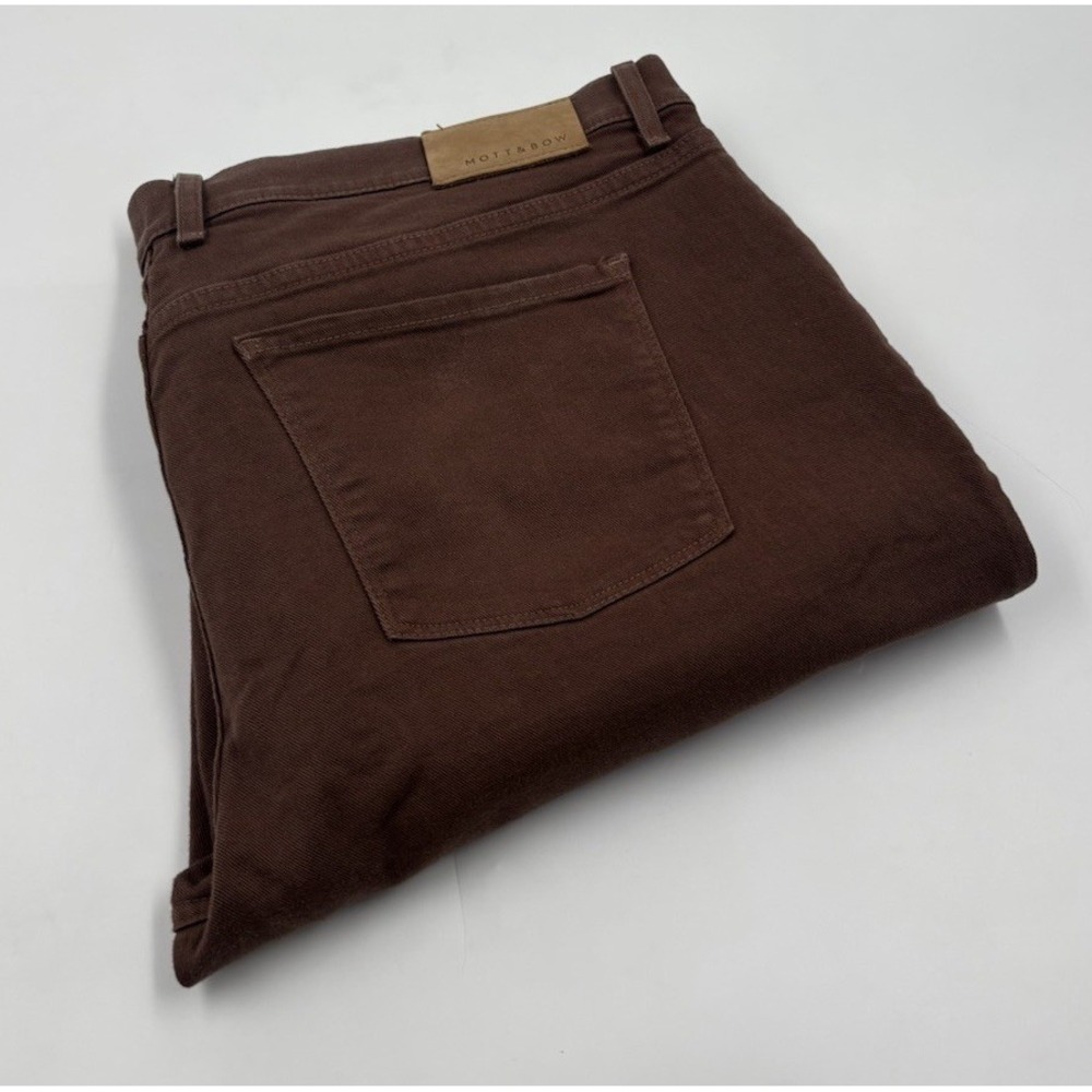 Mott & Bow Men's 40x32 Straight Brown‎ Chino Denim Pants